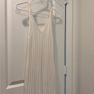 Cream Knit Sleeveless Dress